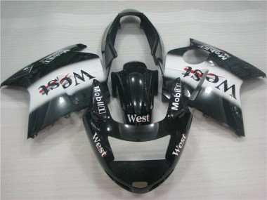 Black White West 1996-2007 CBR1100XX Motorcycle Fairings