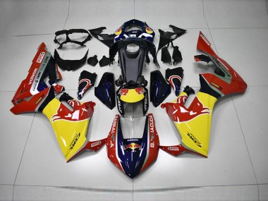 Blue Yellow Red Red Bull 2017-2020 CBR1000RR Motorcycle Fairings