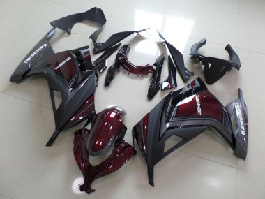 Dark Red and Grey 2013-2016 ZX300R Motorcycle Fairings