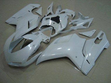 Glossy White 2007-2014 Ducati 848 1098 1198 Motorcycle Fairings
