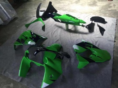 Green Matte Black Ink Blue 2000-2001 ZX9R Motorcycle Fairings