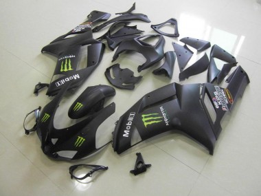 Matte Black Monster 2007-2008 ZX6R Motorcycle Fairings