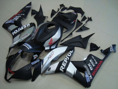 Matte Black Silver Repsol 2007-2008 CBR600RR Motorcycle Fairings