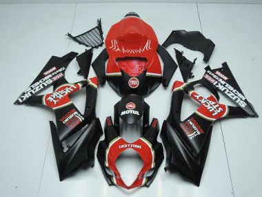 Matte Lucky Strike 2007-2008 GSXR 1000 Motorcycle Fairings