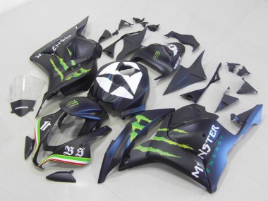 Monster Matte Black 2009-2012 CBR600RR Motorcycle Fairings