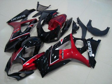Red Black 2007-2008 GSXR 1000 Motorcycle Fairing