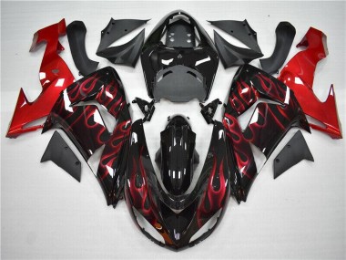 Red Flame 2006-2007 ZX10R Motorcycle Fairings