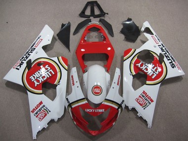 Red White Lucky Strike Motul 2004-2005 GSXR 600 Motorcycle Fairings