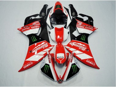 Red White Rocol 2012-2014 YZF R1 Motorcycle Fairings