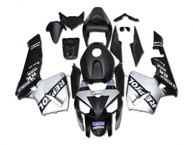 Silver Repsol Black 2005-2006 CBR600RR Motorcycle Fairings