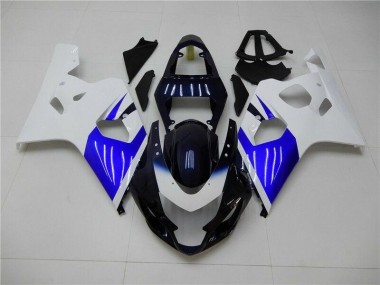 White Blue 2004-2005 GSXR 600/750 Motorcycle Fairings