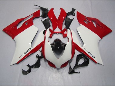 White Red 2011-2014 Ducati 1199 Motorcycle Bodywork